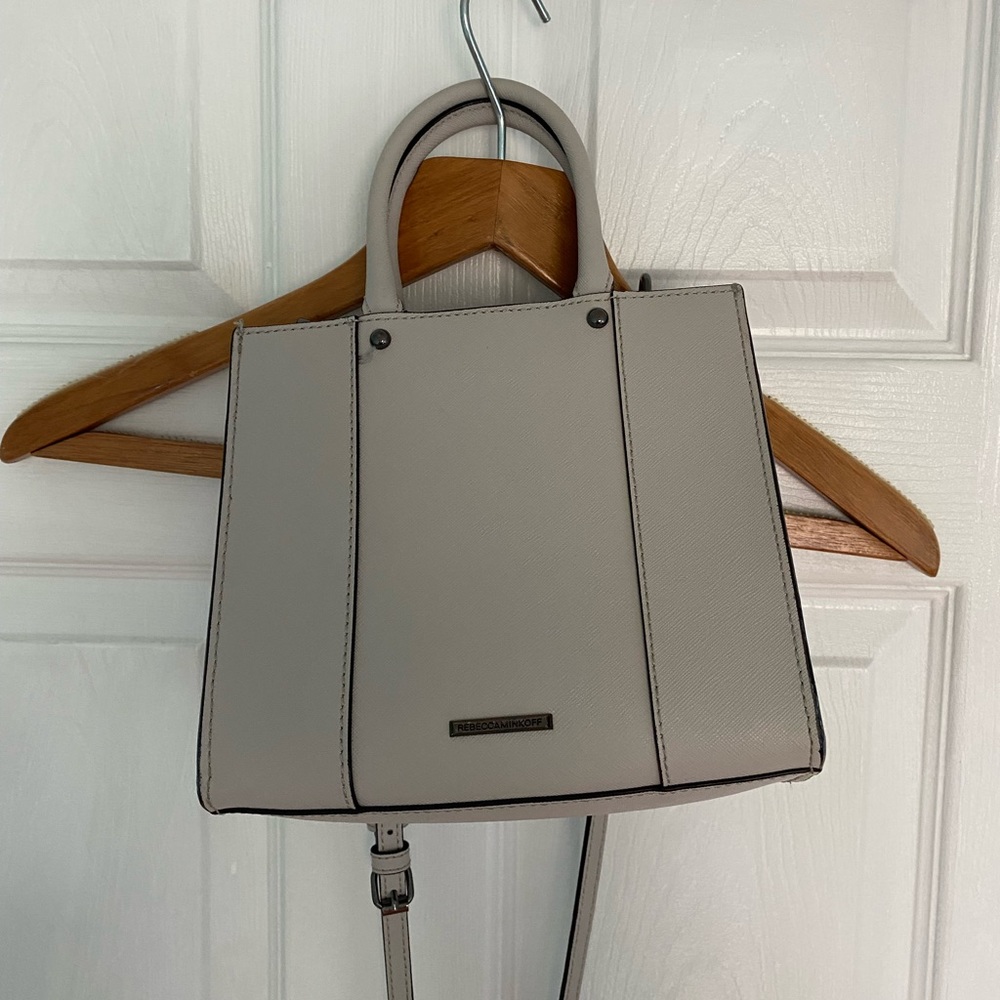 Rebecca Minkoff Off-White Saffiano Leather Handle Bag